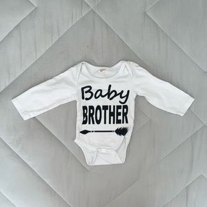 Baby Brother Long Sleeve Onesie 🖤